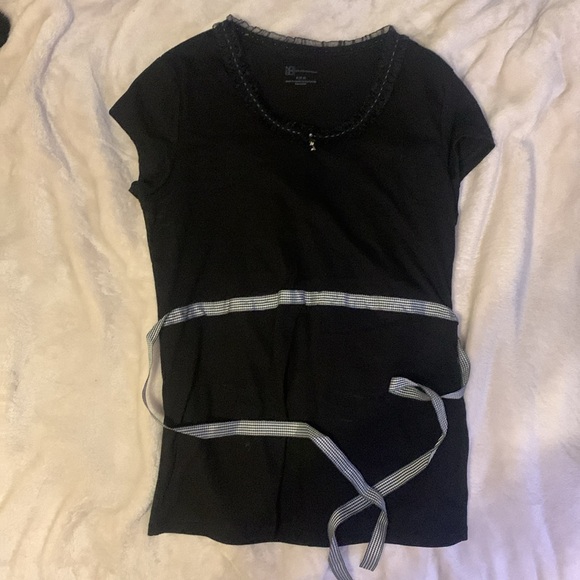 Hand Sewn Black Coquette Top - No Boundaries - Small - Picture 1 of 3